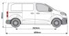 Picture of Rhino 2 KammBar Black Roof Bars and 4 free load stops for Peugeot Expert 2016-Onwards | L1 | H1 | JD2BA