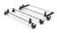 Picture of Rhino 3 KammBar Fleet Steel Roof Bars with Roller Bundle for Vauxhall Movano 2010-2021 | L1 | H2 | Twin Rear Doors | QA3FL#BR25