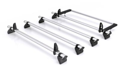 Picture of Rhino 4 Aluminium KammBar Pro Roof Bars with Roller Bundle for Mercedes Vito 2015-Onwards | L2 | H1 | Twin Rear Doors | RA4PR#BR24