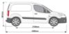 Picture of Rhino 2 KammBar Black Roof Bars with Roller Bundle for Citroen Berlingo 2008-2018 | L1 | H1 | Twin Rear Doors | GA2BA#BR21