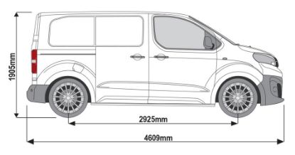 Picture of Rhino 2 Aluminium KammBar Pro Roof Bars with Roller Bundle for Citroen Dispatch 2016-Onwards | L1 | H1 | Twin Rear Doors | JD2PR#BR25