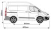 Picture of Rhino 3 KammBar Black Roof Bars with Roller Bundle for Ford Transit Custom 2013-2023 | L1 | H2 | Twin Rear Doors | TB3BA#BR34