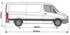 Picture of Rhino 2 Aluminium KammBar Pro Roof Bars with Roller Bundle for Volkswagen Crafter 2006-2017 | L2 | H1 | Twin Rear Doors | MC2PR#BR36