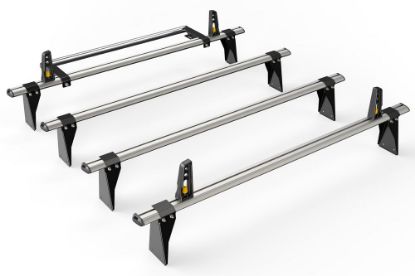 Picture of Van Guard 4 UltiBar+ Roof Bars with Roller Bundle for Land Rover Defender 1983-2016 | VG281-4#VGR-24