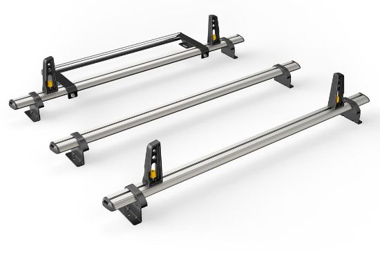Picture of Van Guard 3 UltiBar+ Roof Bars with Roller Bundle for Ford Transit Connect 2013-2024 | L2 | H1 | Twin Rear Doors | VG309-3LWB#VGR-07