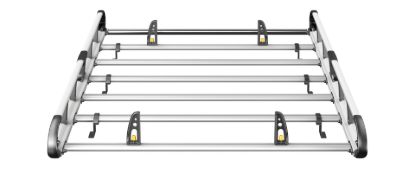 Picture of Van Guard ULTI Rack+ (Aluminium) - 6 Bar Roof Rack for Ford Transit Custom 2023-Onwards | L2 | H1 | Twin Rear Doors | VGUR-293
