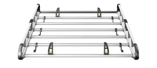 Picture of Van Guard ULTI Rack+ (Aluminium) - 6 Bar Roof Rack for Volkswagen T7 Transporter 2024-Onwards | L2 | H1 | Twin Rear Doors | VGUR-293