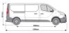 Picture of Rhino 4 KammBar Black Roof Bars and 4 free load stops for Renault Trafic 2014-Onwards | L2 | H1 | VA4BA