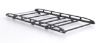 Rhino KammRack Black Roof Rack 3.0m long x 1.4m wide - Fixed and T-Track for Volkswagen T6 Transporter 2015-2025 | L2 | H1 | Tailgate