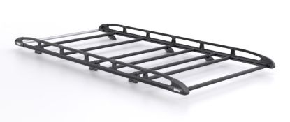 Rhino KammRack Black Roof Rack 3.2m long x 1.4m wide - Fixed and T-Track for Volkswagen T5 Transporter 2002-2015 | L2 | H1 | Twin Rear Doors