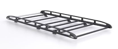 Rhino KammRack Black Roof Rack 3.2m long x 1.6m wide - Fixed and T-Track for Mercedes Sprinter 2018-Onwards | L1 | H1 | Twin Rear Doors