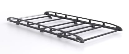 Rhino KammRack Black Roof Rack 3.2m long x 1.6m wide - Fixed and T-Track for Volkswagen Crafter 2006-2017 | L1 | H1 | Twin Rear Doors