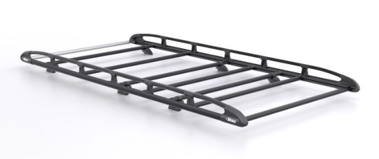 Rhino KammRack Black Roof Rack 3.2m long x 1.6m wide - Fixed and T-Track for Volkswagen Crafter 2006-2017 | L1 | H1 | Twin Rear Doors