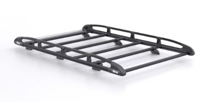 Rhino KammRack Black Roof Rack 2.8m long x 1.6m wide - Fixed and T-Track for Mercedes Sprinter 2006-2018 | L1 | H2 | Twin Rear Doors