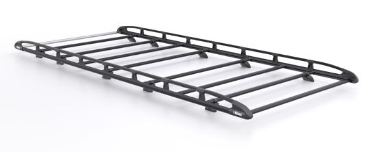 Rhino KammRack Black Roof Rack 4.0m long x 1.6m wide - Fixed and T-Track for Volkswagen Crafter 2006-2017 | L2 | H1 | Twin Rear Doors