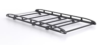 Rhino KammRack Black Roof Rack 3.2m long x 1.6m wide - Fixed and T-Track for Mercedes Sprinter 2018-Onwards | L2 | H2 | Twin Rear Doors