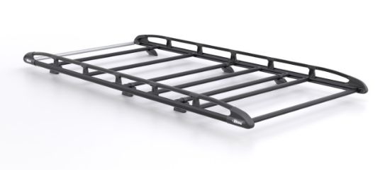 Rhino KammRack Black Roof Rack 3.2m long x 1.6m wide - Fixed and T-Track for Volkswagen Crafter 2006-2017 | L2 | H2 | Twin Rear Doors