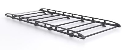 Rhino KammRack Black Roof Rack 4.4m long x 1.6m wide - Fixed and T-Track for Mercedes Sprinter 2006-2018 | L3 | H2 | Twin Rear Doors