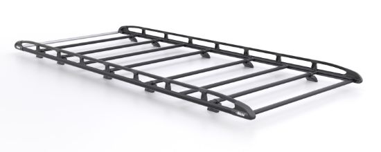 Rhino KammRack Black Roof Rack 4.4m long x 1.6m wide - Fixed and T-Track for Mercedes Sprinter 2018-Onwards | L3 | H2 | Twin Rear Doors