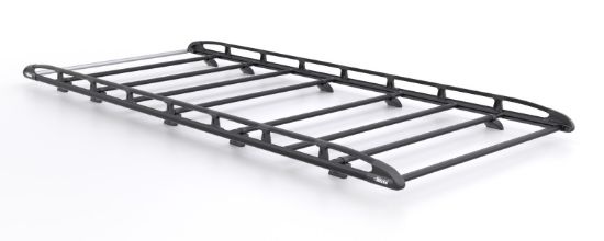 Rhino KammRack Black Roof Rack 4.4m long x 1.6m wide - Fixed and T-Track for Volkswagen Crafter 2006-2017 | L3 | H2 | Twin Rear Doors