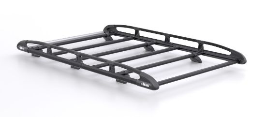 Rhino KammRack Black Roof Rack 2.2m long x 1.2m wide for Volkswagen Caddy 2010-2015 | L1 | H1 | Twin Rear Doors