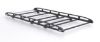 Rhino KammRack Black Roof Rack 3.0m long x 1.4m wide for Ford Transit Custom 2023-Onwards | L1 | H1 | Twin Rear Doors