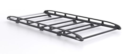 Rhino KammRack Black Roof Rack 3.0m long x 1.4m wide for Ford Transit Custom 2023-Onwards | L1 | H1 | Twin Rear Doors