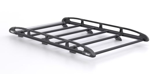 Rhino KammRack Black Roof Rack 2.2m long x 1.25m wide for Ford Transit Custom 2013-2023 | L1 | H2 | Twin Rear Doors