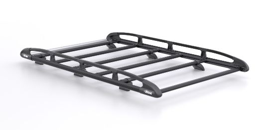 Rhino KammRack Black Roof Rack 2.4m long x 1.4m wide for Citroen Dispatch 2016-Onwards | L2 | H1 | Tailgate