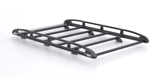 Rhino KammRack Black Roof Rack 2.4m long x 1.4m wide for Peugeot Expert 2016-Onwards | L2 | H1 | Tailgate