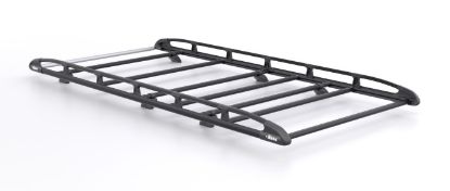 Rhino KammRack Black Roof Rack 3.6m long x 1.6m wide - Fixed and T-Track for Volkswagen Crafter 2017-Onwards | L3 | H3 | Twin Rear Doors