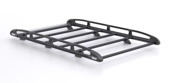 Rhino KammRack Black Roof Rack 2.6m long x 1.25m wide for Peugeot Partner 2018-Onwards | L2 | H1 | Twin Rear Doors
