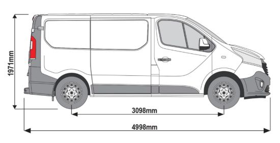 Picture of Rhino KammRack Black Roof Rack 2.8m long x 1.6m wide for Vauxhall Vivaro 2014-2019 | L1 | H1 | Twin Rear Doors | B629