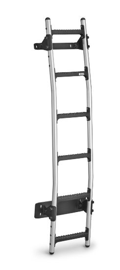 Rhino VanLadder - Silver Rear Door Ladder with fitting Kit for Vauxhall Vivaro 2001-2014 | L2 | H1 | Twin Rear Doors