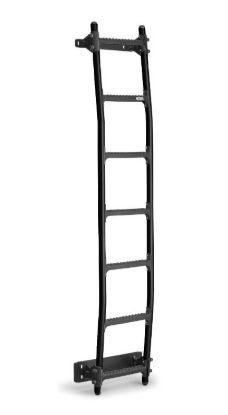 Rhino VanLadder Black - Black Rear Door Ladder with fiiting kit for Ford Transit 2014-Onwards | L3 | H3 | Twin Rear Doors