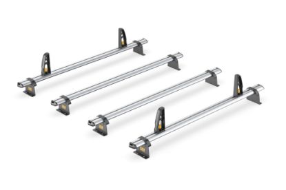 Van Guard ULTI Bar+ (Aluminium) - 4 Roof Bars for Volkswagen T5 Transporter 2002-2015 | L1, L2 | H1