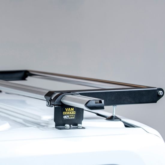 Picture of Van Guard ULTI Bar+ (Aluminium) - 3 Roof Bars for Ford Transit Custom 2013-2023 with Roller Bundle | L1, L2 | H1 | Twin Rear Doors | VG304-3#VGR-09