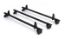 Rhino 3 KammBar Black Roof Bars and 4 free load stops for Peugeot Expert 2016-Onwards | L3 | H1