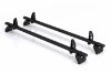 Rhino 2 KammBar Black Roof Bars and 4 free load stops for Mercedes Citan 2022-Onwards | L1 | H1 | Twin Rear Doors