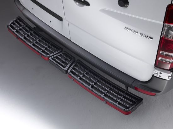 black AccessStep triple on van rear