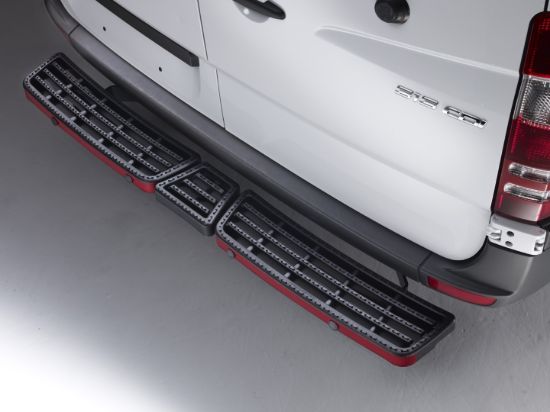 black AccessStep triple on van rear