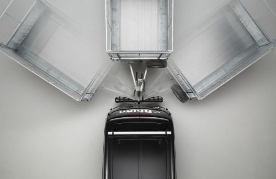 yellow TowStep on van rear