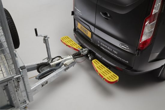 yellow TowStep close-up with towbar