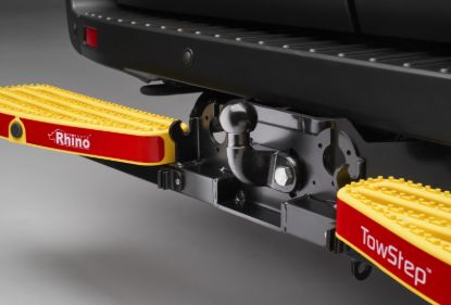 yellow TowStep close-up with towbar