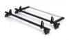 Rhino 2 KammBar Black Roof Bars with Roller Bundle for Vauxhall Combo 2018-Onwards | L2 | H1