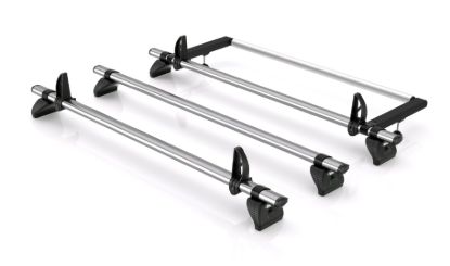 Rhino 3 KammBar Fleet Steel Roof Bars with Roller Bundle for Nissan NV200 2009-2021 | L1 | H1 | Twin Rear Doors