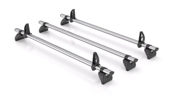 Picture of Rhino 3 KammBar Fleet Steel Roof Bars with Roller Bundle for Volkswagen Crafter 2006-2017 | L2 | H2 | Twin Rear Doors | MC3FL#BR32