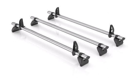 Picture of Rhino 3 KammBar Fleet Steel Roof Bars with Roller Bundle for Vauxhall Movano 2010-2021 | L1 | H1 | Twin Rear Doors | QA3FL#BR25