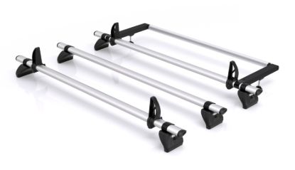 Rhino 3 Aluminium KammBar Pro Roof Bars with Roller Bundle for Renault Master 2010-2024 | L4 | H2 | Twin Rear Doors