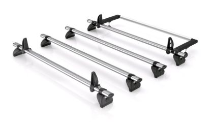 Rhino 4 KammBar Fleet Steel Roof Bars with Roller Bundle for Renault Master 2024-Onwards | L3 | H2 | Twin Rear Doors